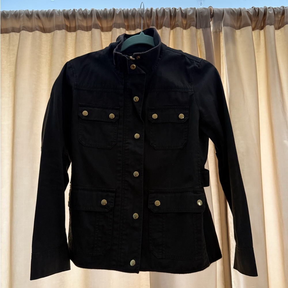 Women's Navy Green Military Style Jacket